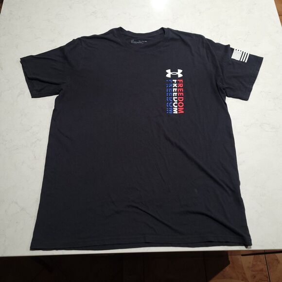 Under Armour Freedom Eagle USA T2 Black 2XL Patriot America 1362048-001 EUC - Picture 2 of 10